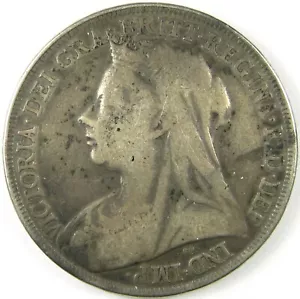 1895 LIX Great Britain Crown F+ Km# 783 Silver Mintage = 253,000 - Picture 1 of 3