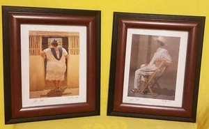 Pair Of  Printed Photos Signed Edition By Luis Coral 13" Tall - Picture 1 of 11