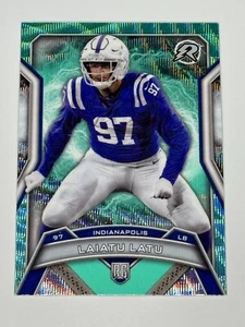 2024 Topps Resurgence - Laiatu Latu - Aqua Surge Refractor /249 (RC) - Picture 1 of 2