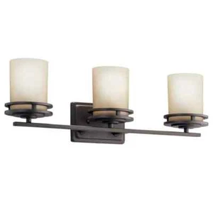 KICHLER Hendrik 24 in. 3-Light Olde Bronze Contemporary Bathroom Vanity Light - Picture 1 of 3