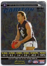 2006 AFL TEAMCOACH SILVER BEST & FAIREST CARDS - PICK FROM DROP DOWN MENU MT/NM