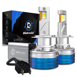 H7 LED Headlight Bulb Kit High Low Beam 160W 36000LM Super Bright 6500K White 2x - Picture 1 of 13