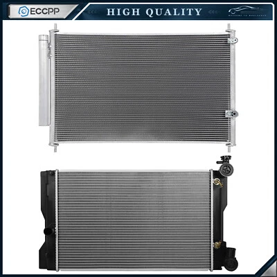 Aluminum Radiator & AC Condenser Cooling Kit For Toyota For Corolla 2009 10-15 Foto 1 de 4