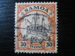SAMOA GERMAN COLONY Mi. #12 used Kaiser Yacht stamp! CV $14.50