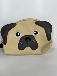 Typo perro imitación cuero bolso tocador viaje llevar cremallera - Imagen 1 de 6