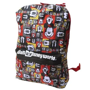 Walt Disney World Mickey Mouse Graphic Backpack Tote Utility Bag Zip Pockets - Picture 1 of 10