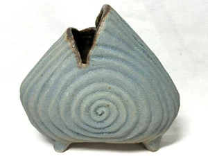 Charles Gluskoter Studio Art Pottery Swirl Vase Volcano Crusty mud Glaze Oregon - Picture 1 of 9