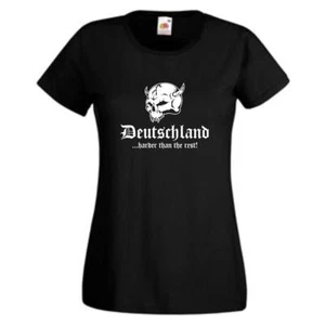 Damen T-Shirt Deutschland harder than the rest Fanshirt Bedruckt (WMS10-15) - Bild 1 von 1