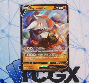 Pokemon - Rhyperior V - 095/189 - Darkness Ablaze - Holo - Ultra Raro Casi Nuevo - Imagen 1 de 1
