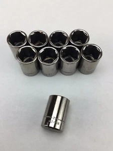 CRAFTSMAN 7/16"" flache Steckdose 6 Punkt 1/4"" Antrieb G 43488 USA NEU ALTER LAGERBESTAND - Bild 1 von 6