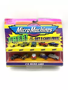 Micro Machines #14 Micro Cars Set + 5 Free Cars Beetle Mini Galoob Toys 1997 - Picture 1 of 5