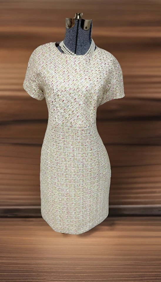 NUEVO Vestido Brooks Brothers Talla 8 Se Ajusta Como 6 Boucle Silencioso Traje de Lujo Separado Foto 1 de 4