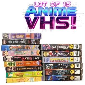 Vintage Lot Manga Anime VHS Tapes Yugioh Robotech Macross Nadesico Toshinden - Picture 1 of 15