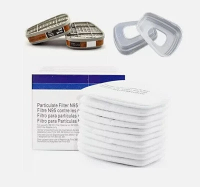 MARKENLOS Atemschutzmaske, Farbspritz-Gesichtsgasmaske, Ersatz für 3M 6800, 6200, 7502