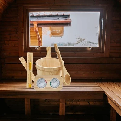 Juego Accesorios Sauna 4L Maceta Cucharón para Baño Bañera Piscina Foto 1 de 4