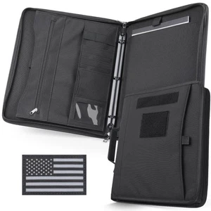 Tactical Notebook Portfolio Padfolio Ring Binder with Zipper, Army Military N... - Picture 1 of 7