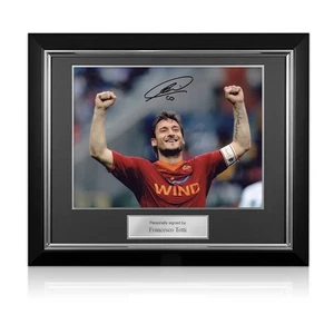 Francesco Totti Signed AS Roma Football Photo: The Roman Emperor. Deluxe Frame - Picture 1 of 5