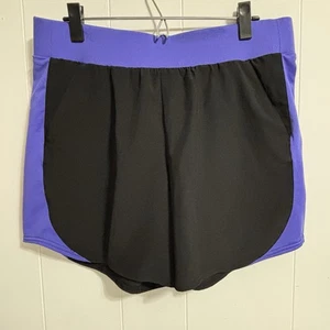 Pantalones Cortos de Correr TEK GEAR DRYTEK Negros Púrpura Atléticos Para Mujer Talla Grande - Imagen 1 de 13