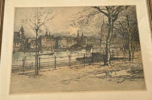 Robert Raoul Kasimir 1914-2002 Farbradierung Frankfurt am Main Römer Paulskirche - Bild 1 von 23