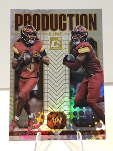 Línea de producción Panini Donruss Jayden Daniels Terry McLaurin 2025 SP Commanders - Imagen 1 de 2
