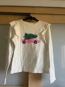 Tucker + Tate Niñas Barbie Navidad Camisa Coche Árbol Nuevo Talla 5 - Imagen 1 de 3