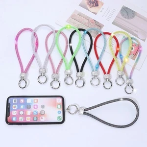 Keychain Diamond Crystal Anti-lost Rope Bright Wrist Straps Phone Accessories - Photo 1 sur 22
