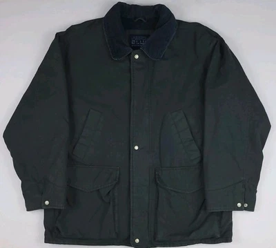 Vintage 90s Structure Blue Workwear Heavy Lined Canvas Chore Jacket XL Worn Fade - Image 1 of 4