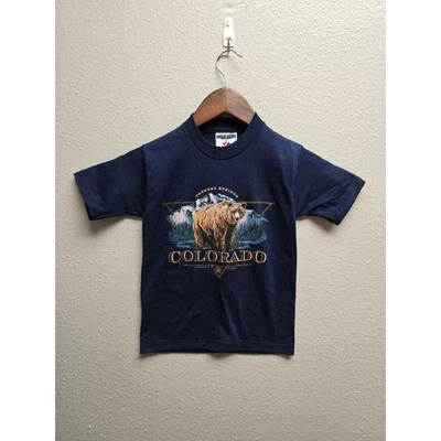 Camisa De Colección Colorado Juvenil Extra Pequeña Jerzees Oso Pagosa Springs Camiseta Azul Foto 1 de 4