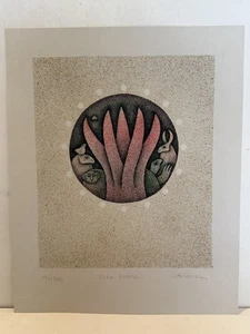 Stampa litografica Carol Jablonsky "Eden Flower" edizione limitata, firmata - Foto 1 di 4
