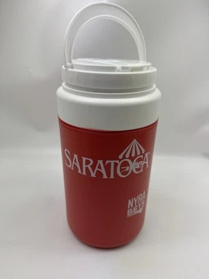 НОВЫЙ НЕИСПОЛЬЗОВАННЫЙ — сувенирный кувшин для воды Saratoga Race Course / ставки NYRA 10 дюймов x 5 дюймов - Изображение 1 из 4
