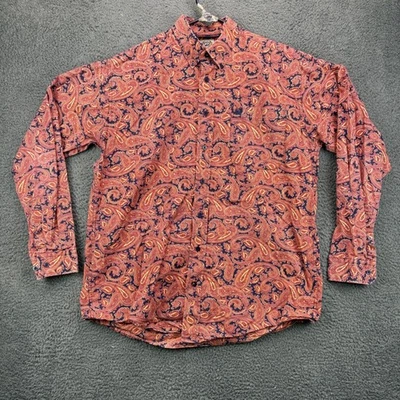 Camisa con botones de manga larga con estampado de cachemira mediana CINCH para hombre estilo occidental Foto 1 de 4