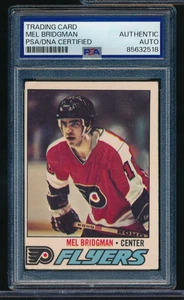 1977-78 OPC O-Pee-Chee #121 Mel Bridgman 2nd yr signed auto autograph PSA/DNA - Picture 1 of 2