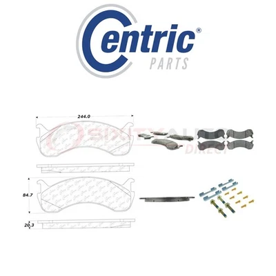 Centric Posi Quiet Metallic Brake Pads w Shims for 2000-2002 International xr Foto 1 de 4