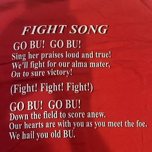 Camisa grande de colección con letra de canción de lucha Rhett Boston Terriers de la Universidad de Boston L/S - Imagen 1 de 8