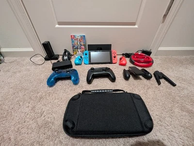 Nintendo Switch con Joy-Con Azul Neón y Rojo Neón Paquete (Leer descripción) Foto 1 de 4