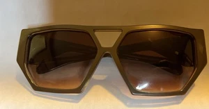 Renauld Made In USA Hexagon Mokka Frame Brown Lens Sonnenbrille 60-70s Retro - Bild 1 von 5