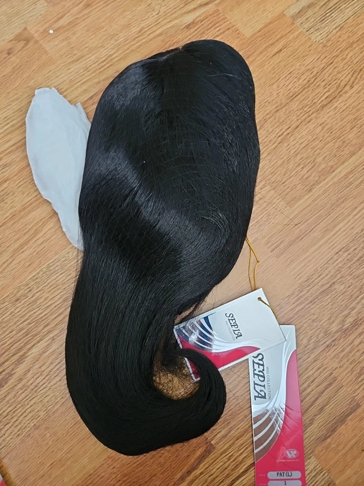 NUEVA Peluca Sepia Colección Color #1 Peluca Larga Negra Nueva en Paquete Foto 1 de 1