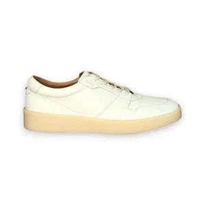 BOSS Clay Tenn Sneakers da uomo in pelle bianca scarpe da ginnastica stringate US 9 - Foto 1 di 6
