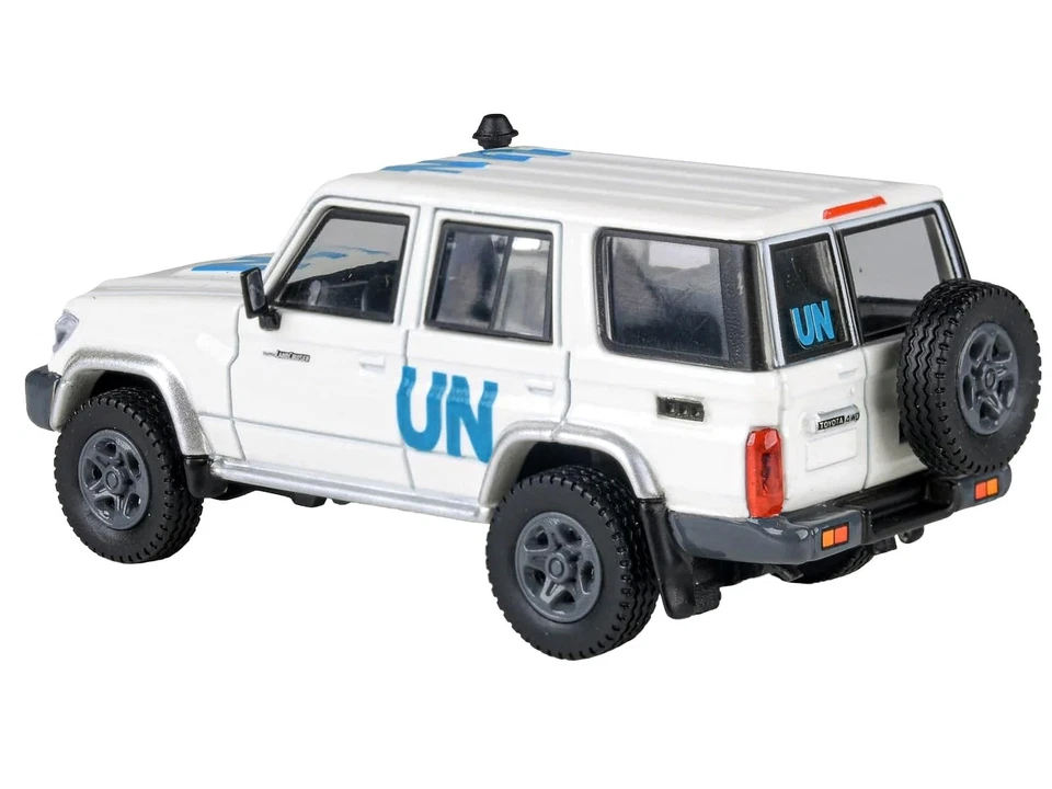 2014 Land Cruiser LC76 White United Nations 1/64 Diecast Model Car by Paragon - Image 1 of 1