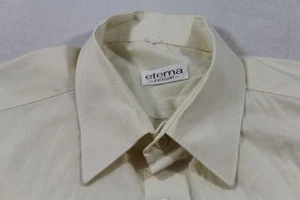 Eterna Eccellente Camicia Manica Corta 41 Giallo Chiaro Tinta Unita Come #E7424 - Foto 1 di 1