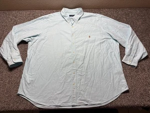 Ralph Lauren Oxford Shirt Mens 3XB Big  Blue Flesh Pony Button Down Classic - Picture 1 of 12