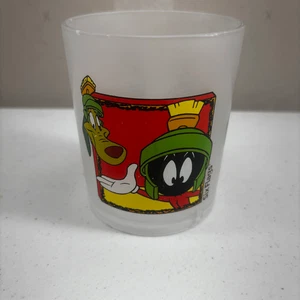 Vintage 1994 Marvin il Marziano Sei Bandiere Succo Smerigliato Vetro Warner Bros. - Foto 1 di 8