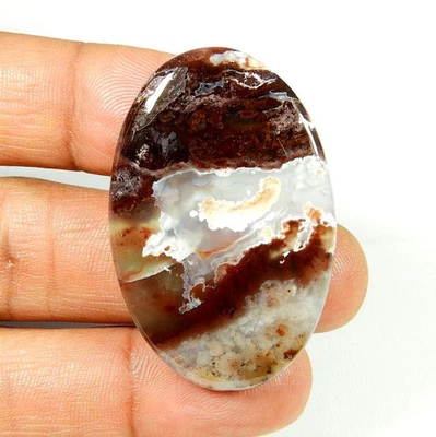 Cabujón Aquaprase verde marrón natural aguamarina calcedonia piedras preciosas 50 quilates #11650 Foto 1 de 4