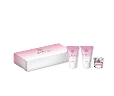 Versace BRIGHT CRYSTAL 3 piezas para mujeres JUEGO DE REGALO 1,7 OZ EAU DE PARFUM SPRAY LOCIÓN GEL DE DUCHA Foto 1 de 2