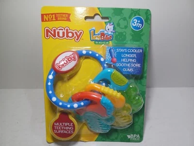 Baby Gently Nuby Ice Gel Teether Keys Interactive Toy Soothe Infants Gums  - Image 1 of 4