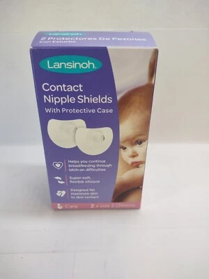 Escudos para pezones de contacto Lansinoh 2 unidades tamaño 2-24 mm con estuche de transporte Foto 1 de 4