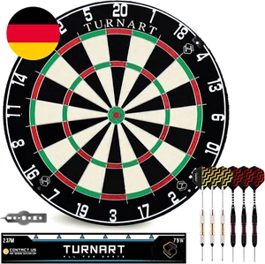 Dartscheibe Kork, 45CM Dart Scheibe, Dartscheibe Steeldart 6 Dartpfeile Metallsp - Bild 1 von 12