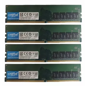 Crucial 4x 16GB 1RX8 PC4-2133P DDR4 17000MHz 288Pin UDIMM Desktop Memory RAM.. - Picture 1 of 1