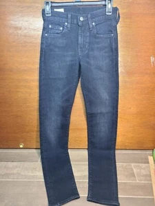 Levi's Premium Skinny Taper Jeans Mens Size 27x30 Dark Blue Denim Stretch - Picture 1 of 15