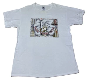 New York City pre-9/11 souvenir shirt t-shirt Medium World Trade Center Towers - Picture 1 of 6